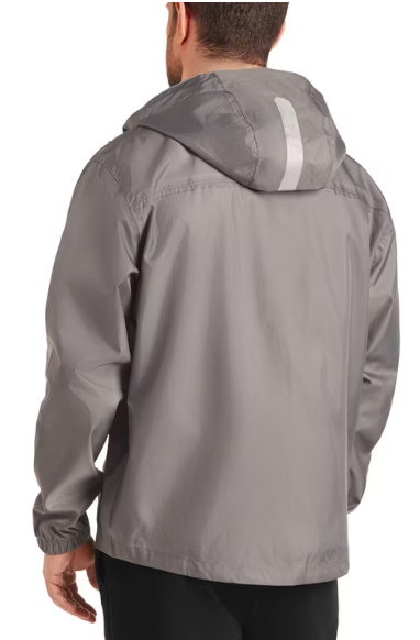 John Deere Chamarra de lluvia color gris