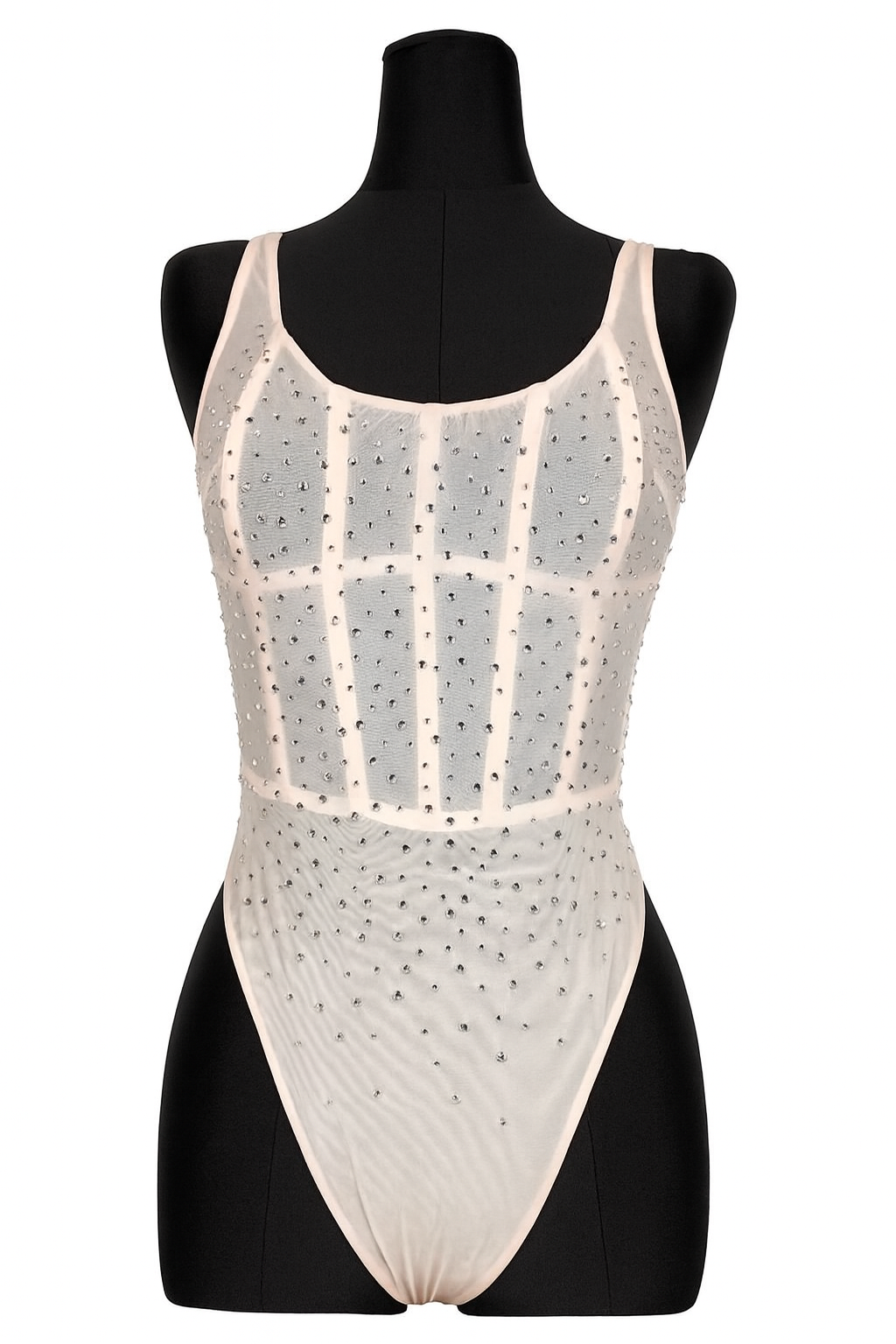 Victoria´s Secret Body Nude con Brillos y Efecto Corset Talla M