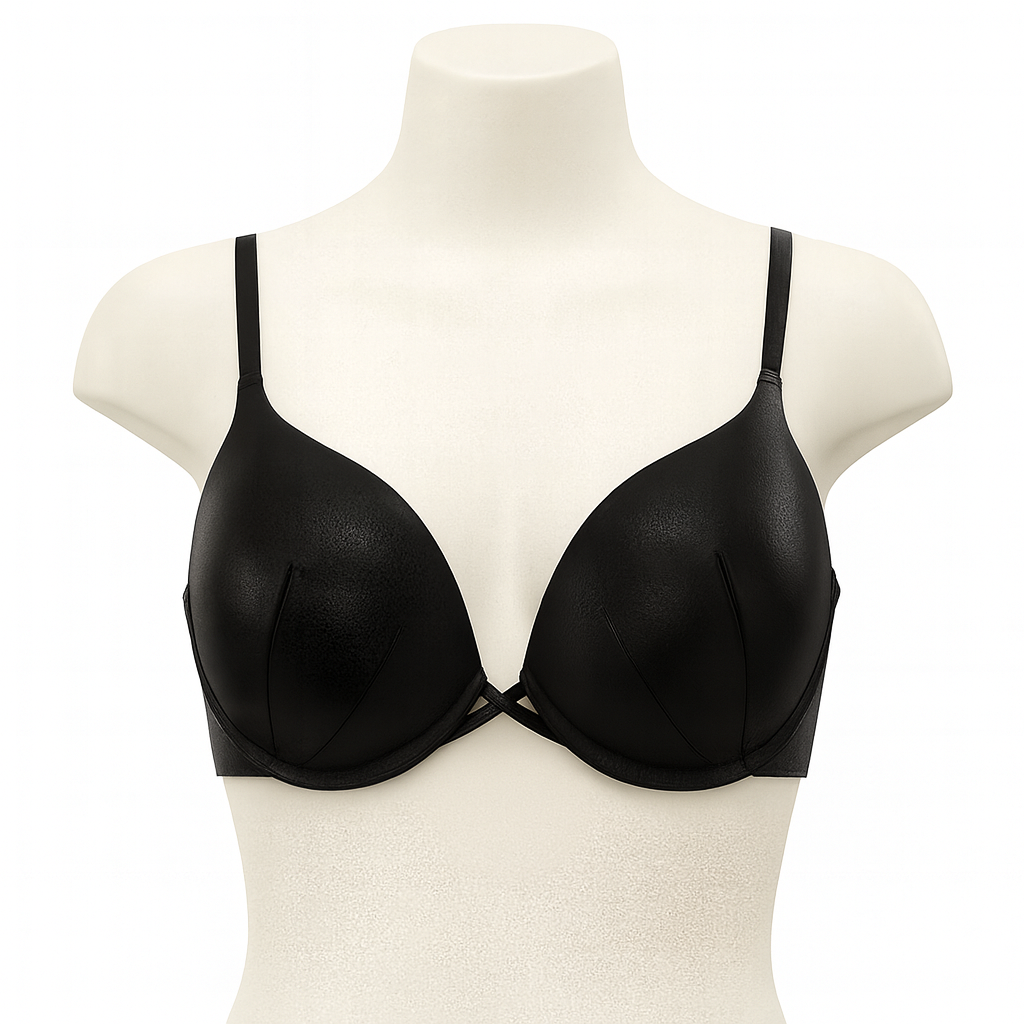 Victoria´s Secret Bra tipo cuero color negro • Push Up