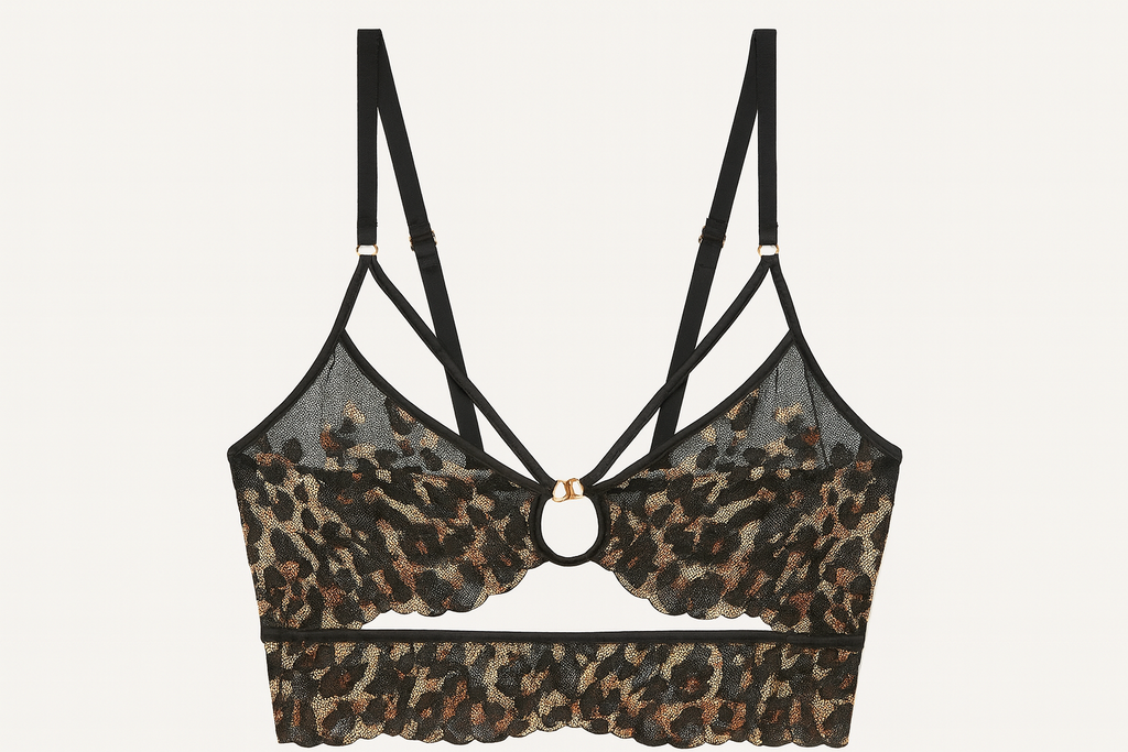 Bralette Leopardo con Encaje y Tiras Decorativas – Victoria’s Secret