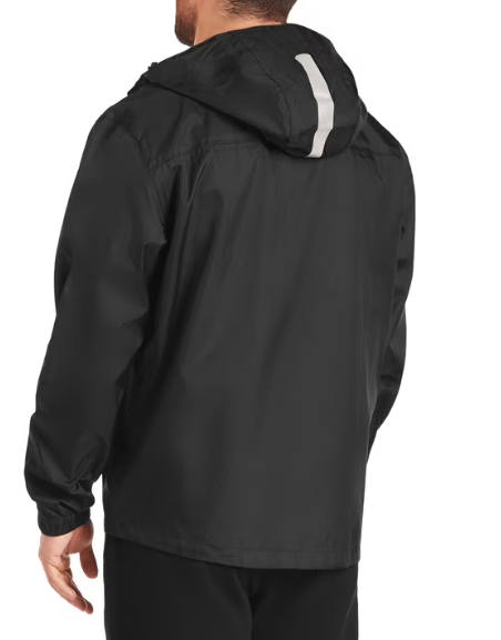 John Deere Chamarra de lluvia color negro Talla L