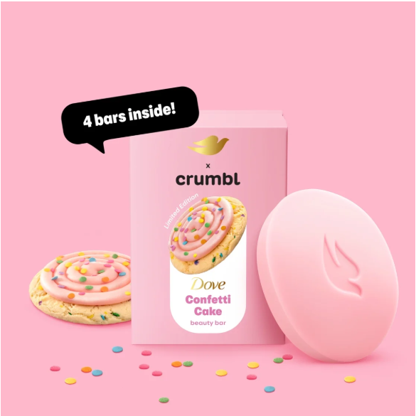 Jabón Dove Confetti Cake Beauty Bar Edición Limitada – Paquete de 4