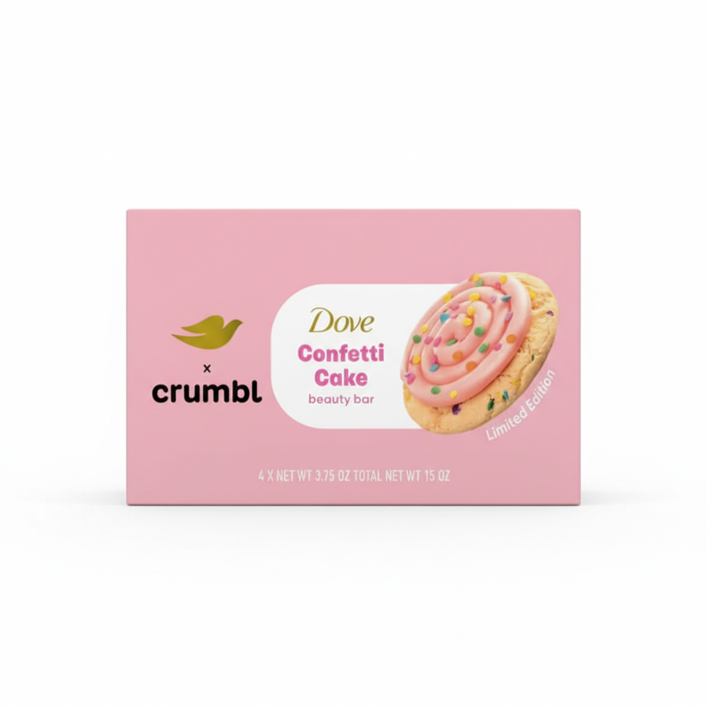 Jabón Dove Confetti Cake Beauty Bar Edición Limitada – Paquete de 4