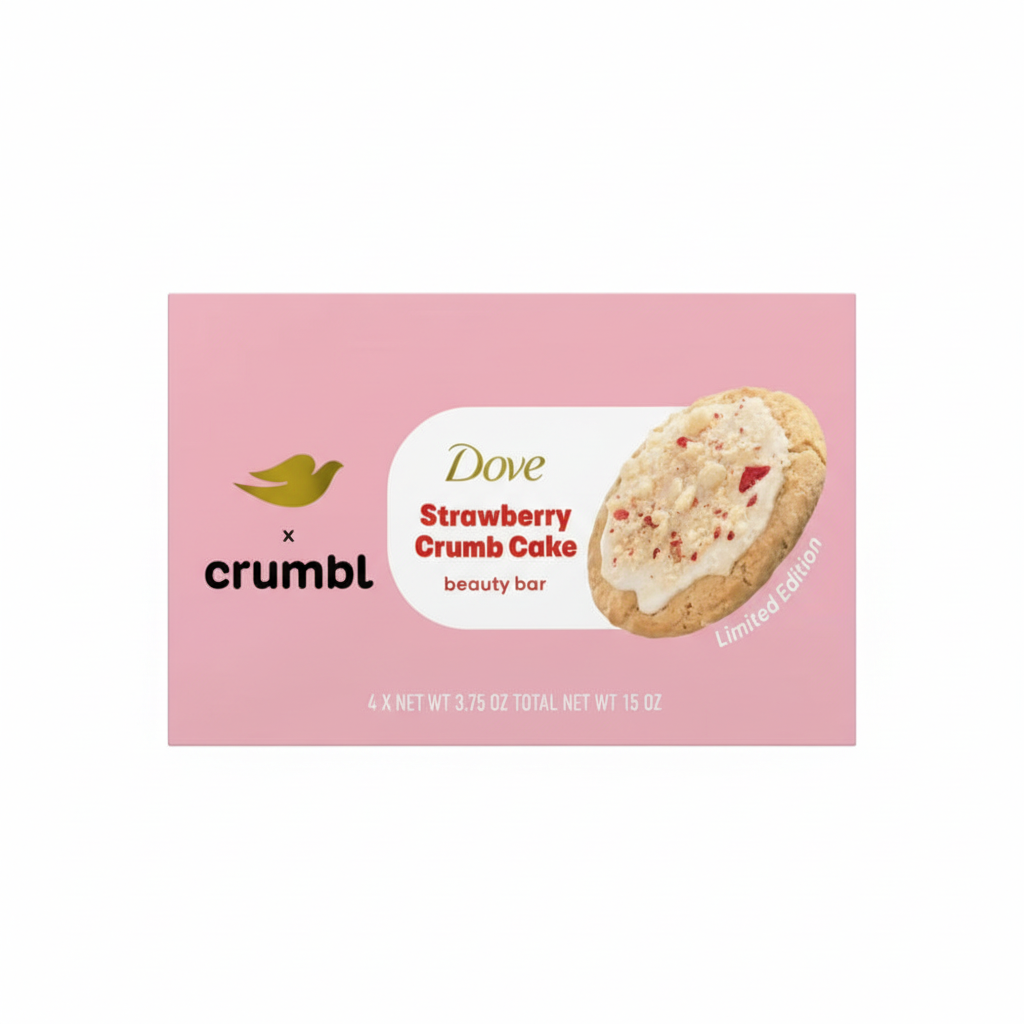 Jabón Dove Strawberry Crumb Cake Beauty Bar Edición Limitada – Paquete de 4