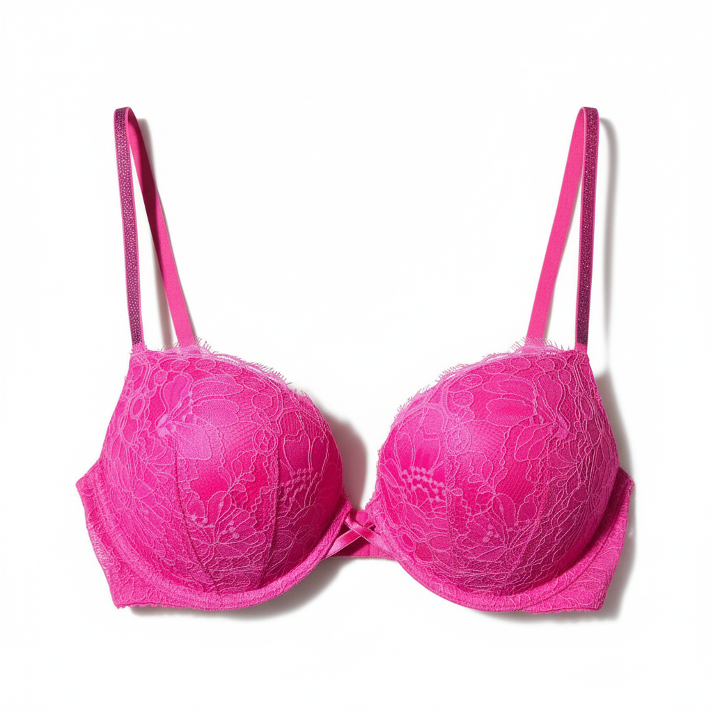 Victoria´s Secret Bra Push Up de Encaje Fucsia Talla 34C