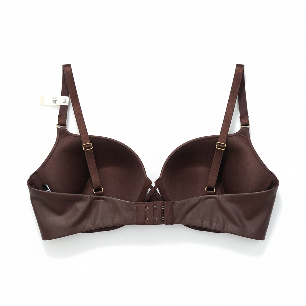 Victoria´s Secret Bra tipo cuero color chocolate • Push Up