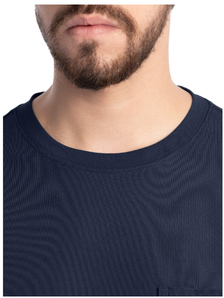 Playera Wrangler de Trabajo para Hombre Manga Larga con Bolsillo – Azul Oscuro-Talla M