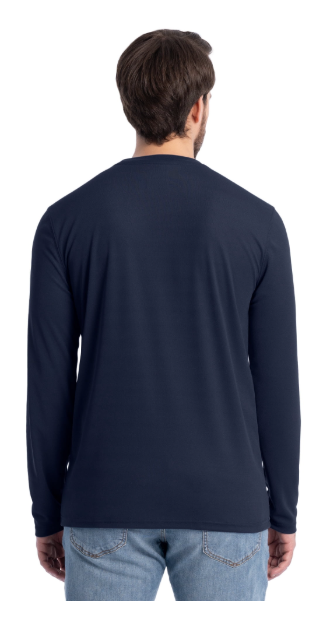 Playera Wrangler de Trabajo para Hombre Manga Larga con Bolsillo – Azul Oscuro-Talla M